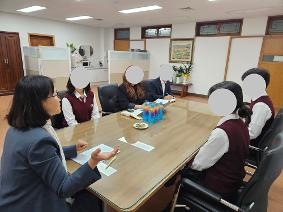 학교장과 학생자치회 임원 간담회(10.7)